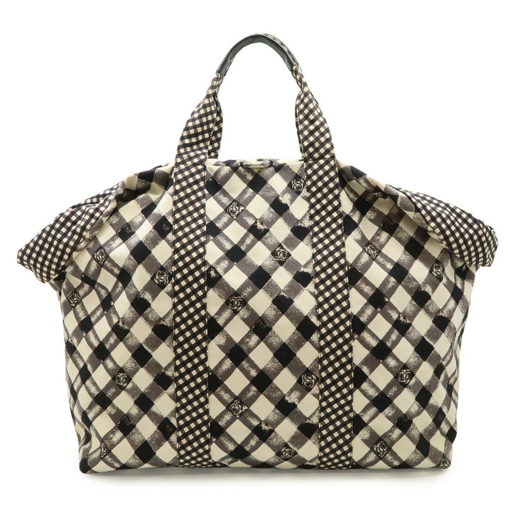 CHANEL Black Canvas Logo Tote Bag - Picture 2 of 10
